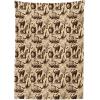 Ambesonne Valentine Tablecloth, Heart Shaped Lollipops Candies with Spirals Romantic Love Theme Pattern, Dining Room Kitchen Rectangular Table Cover, 52″ X 70″, Pink Purple(Brown)