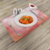 Ambesonne Valentines Day Place Mats Set of 4, Color My Love Deep as The Ocean Romantic Her Star Hearts Arrow, Washable Fabric Placemats for Dining Table, Standard Size, Pink Coral