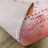 Ambesonne Valentines Day Place Mats Set of 4, Color My Love Deep as The Ocean Romantic Her Star Hearts Arrow, Washable Fabric Placemats for Dining Table, Standard Size, Pink Coral