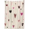 Ambesonne Valentines Day Tablecloth, Hearts in Various Shapes and Sizes with Doodle Lines Love Themed Image, Dining Room Kitchen Rectangular Table Cover, 60″ X 84″, Black Coral Pink