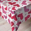 Ambesonne Valentines Tablecloth, Doodle Hand Drawns Love and Affection with Many Patterns, Rectangular Table Cover for Dining Room Kitchen Decor, 60″ X 84″, Pink Ruby