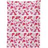 Ambesonne Valentines Tablecloth, Doodle Hand Drawns Love and Affection with Many Patterns, Rectangular Table Cover for Dining Room Kitchen Decor, 60″ X 84″, Pink Ruby