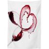 Ambesonne Wine Tablecloth, Heart Shape with Spilling Red Wine in Glasses Romantic Valentines Day Concept, Dining Room Kitchen Rectangular Table Cover, 52″ X 70″, Burgundy White
