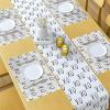 Ambesonne Xo Table Runner, Hugs and Kisses Pattern Love You Affection Expression Sign Print, Dining Room Kitchen Rectangular Runner, 16″ X 90″, White Charcoal(White Charcoal)