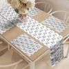 Ambesonne Xo Table Runner, Hugs and Kisses Pattern Love You Affection Expression Sign Print, Dining Room Kitchen Rectangular Runner, 16″ X 90″, White Charcoal(White Charcoal)
