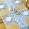 Ambesonne Xo Table Runner, Hugs and Kisses Pattern Love You Affection Expression Sign Print, Dining Room Kitchen Rectangular Runner, 16″ X 90″, White Charcoal(Blue White)