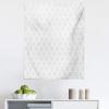 Ambesonne Abstract Tapestry, Geometric Swirly Stripes in Neutral Tones Minimal Simplistic Art Nouveau, Fabric Wall Hanging Decor for Bedroom Living Room Dorm, 30″ X 45″, Pale Taupe and White(Pale Taupe and White)