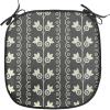 Ambesonne Valentine Chair Seating Cushion Set of 4, Different Types of Heart Shapes Romance Love Theme Watercolor Striped Art, Anti-Slip Seat Padding for Kitchen & Patio, 16″x16″, Pink Black White(Black Pale Blue Cream)