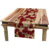 Ambesonne Vintage Table Runner, Romantic Red Rose Blooms with Sketches Classical Valentines Day Inspired, Dining Room Kitchen Rectangular Runner, 16″ X 72″, Brown Khaki