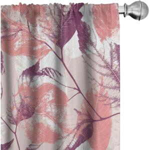 Ambesonne Ethnic Curtains, Watercolor Folk Floral Ornament Tie Dye Look on Creamy Neutral Backdrop, Window Treatments 2 Panel Set for Living Room Bedroom, Pair of – 28″ x 63″, Jade Green Plum Mustard(Coral Plum Eggshell)