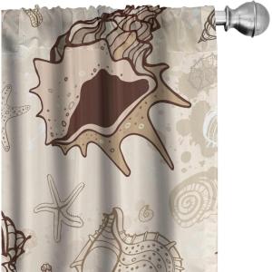 Ambesonne Ethnic Curtains, Watercolor Folk Floral Ornament Tie Dye Look on Creamy Neutral Backdrop, Window Treatments 2 Panel Set for Living Room Bedroom, Pair of – 28″ x 63″, Jade Green Plum Mustard(Brown Dark Mustard Tan)