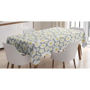 Ambesonne Valentine Tablecloth, Heart Shaped Lollipops Candies with Spirals Romantic Love Theme Pattern, Dining Room Kitchen Rectangular Table Cover, 52″ X 70″, Pink Purple(Grey Yellow)