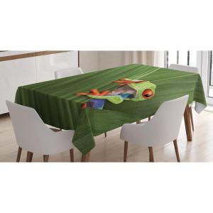 Ambesonne Valentine Tablecloth, Heart Shaped Lollipops Candies with Spirals Romantic Love Theme Pattern, Dining Room Kitchen Rectangular Table Cover, 52″ X 70″, Pink Purple(Green Orange)