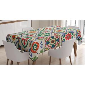 Ambesonne Valentine Tablecloth, Heart Shaped Lollipops Candies with Spirals Romantic Love Theme Pattern, Dining Room Kitchen Rectangular Table Cover, 52″ X 70″, Pink Purple(Blue Fern)