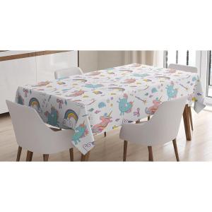 Ambesonne Valentine Tablecloth, Heart Shaped Lollipops Candies with Spirals Romantic Love Theme Pattern, Dining Room Kitchen Rectangular Table Cover, 52″ X 70″, Pink Purple(Seafoam)