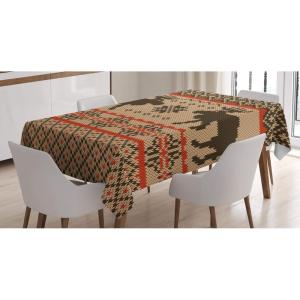 Ambesonne Valentine Tablecloth, Heart Shaped Lollipops Candies with Spirals Romantic Love Theme Pattern, Dining Room Kitchen Rectangular Table Cover, 52″ X 70″, Pink Purple(Vermilion Brown)