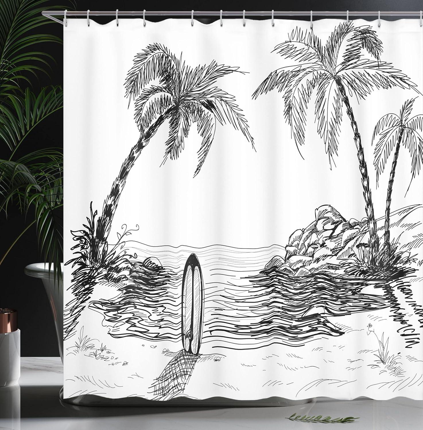 imageAmbesonne Cartoon Stall Shower Curtain Happy Rubber Duck and Bubbles Pattern Theme Art Fabric Bathroom Decor Set with Hooks 36 W x 72 L Yellow AquaWhite and Black