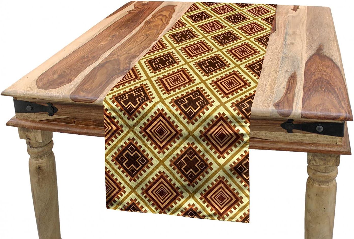imageAmbesonne Hearts Table Runner Valentines Day Inspired Ornamental Love Pattern in Pink Tones Dining Room Kitchen Rectangular Runner 16 X 72 Hot Pink Purple PinkPale Coffee Cinnamon Yellow