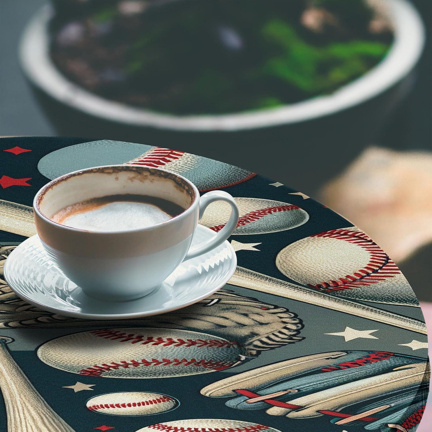 imageAmbesonne Ice Cream Fitted Round Tablecloth Delicate Pattern of Colorful Design Dots and Hearts on Plain Back Cartoon All Around Elastic Fabric Table Cover 40 44 Diameter Pink Blue ApricotDark Pink Blue Grey Dusk