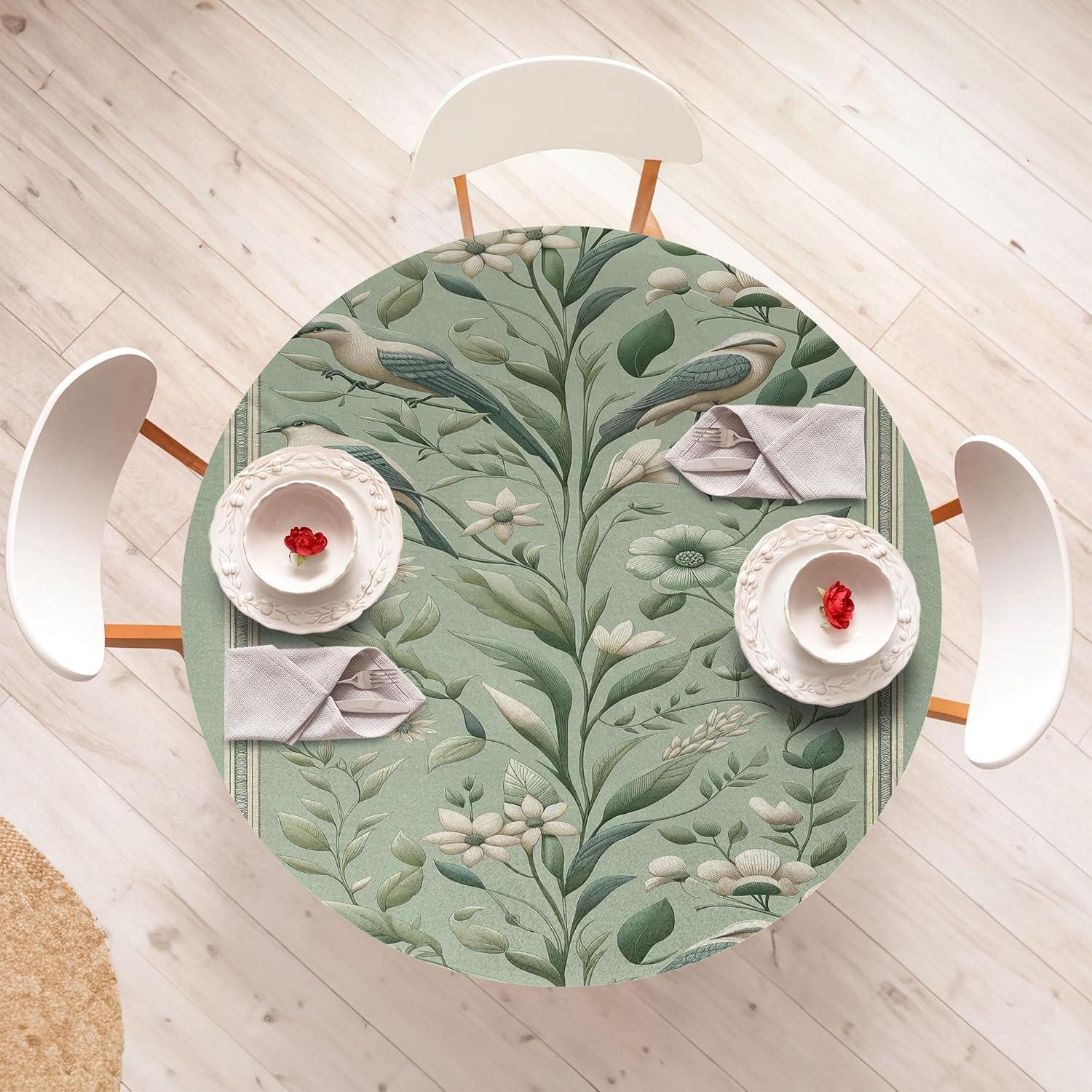 imageAmbesonne Ice Cream Fitted Round Tablecloth Delicate Pattern of Colorful Design Dots and Hearts on Plain Back Cartoon All Around Elastic Fabric Table Cover 40 44 Diameter Pink Blue ApricotPale Khaki Pale Green