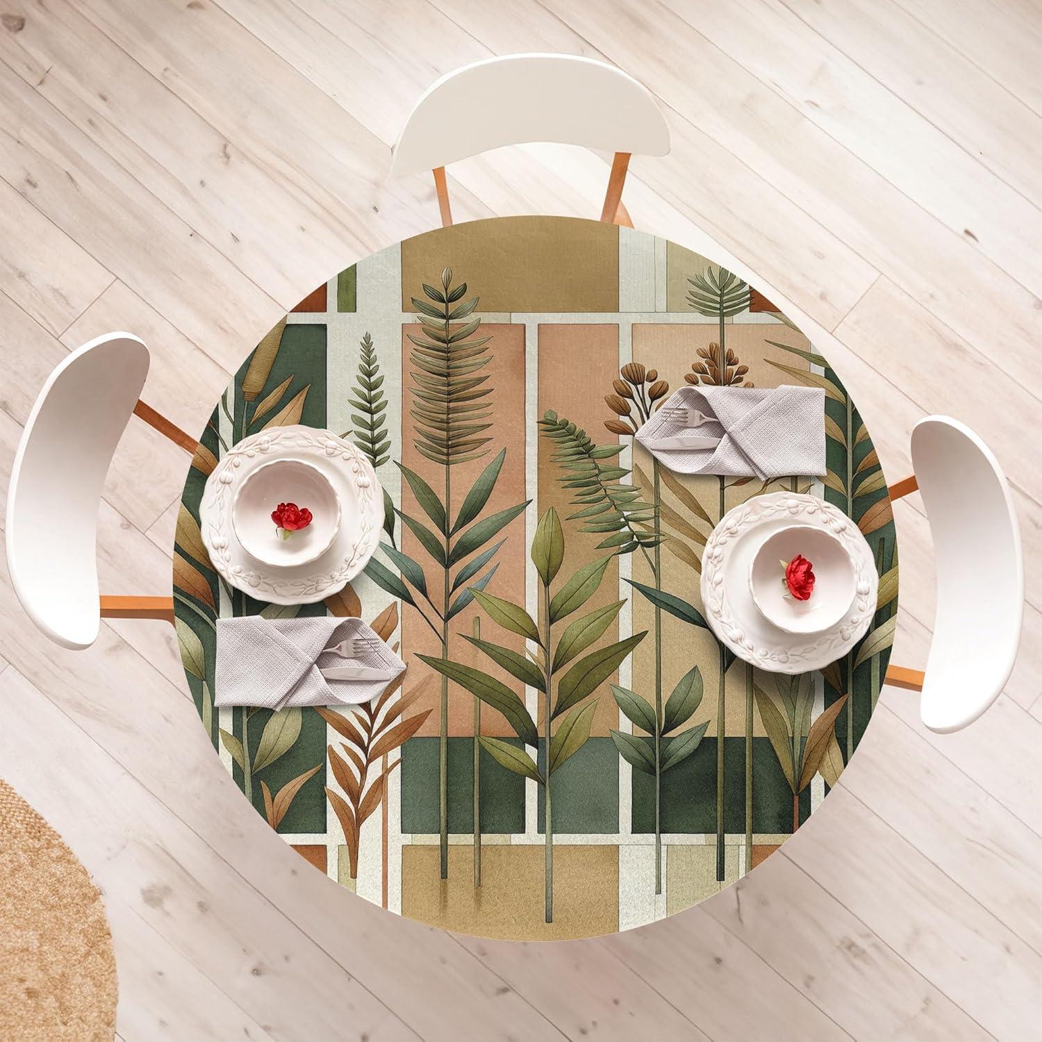 imageAmbesonne Ice Cream Fitted Round Tablecloth Delicate Pattern of Colorful Design Dots and Hearts on Plain Back Cartoon All Around Elastic Fabric Table Cover 40 44 Diameter Pink Blue ApricotForest Green Rust Tan
