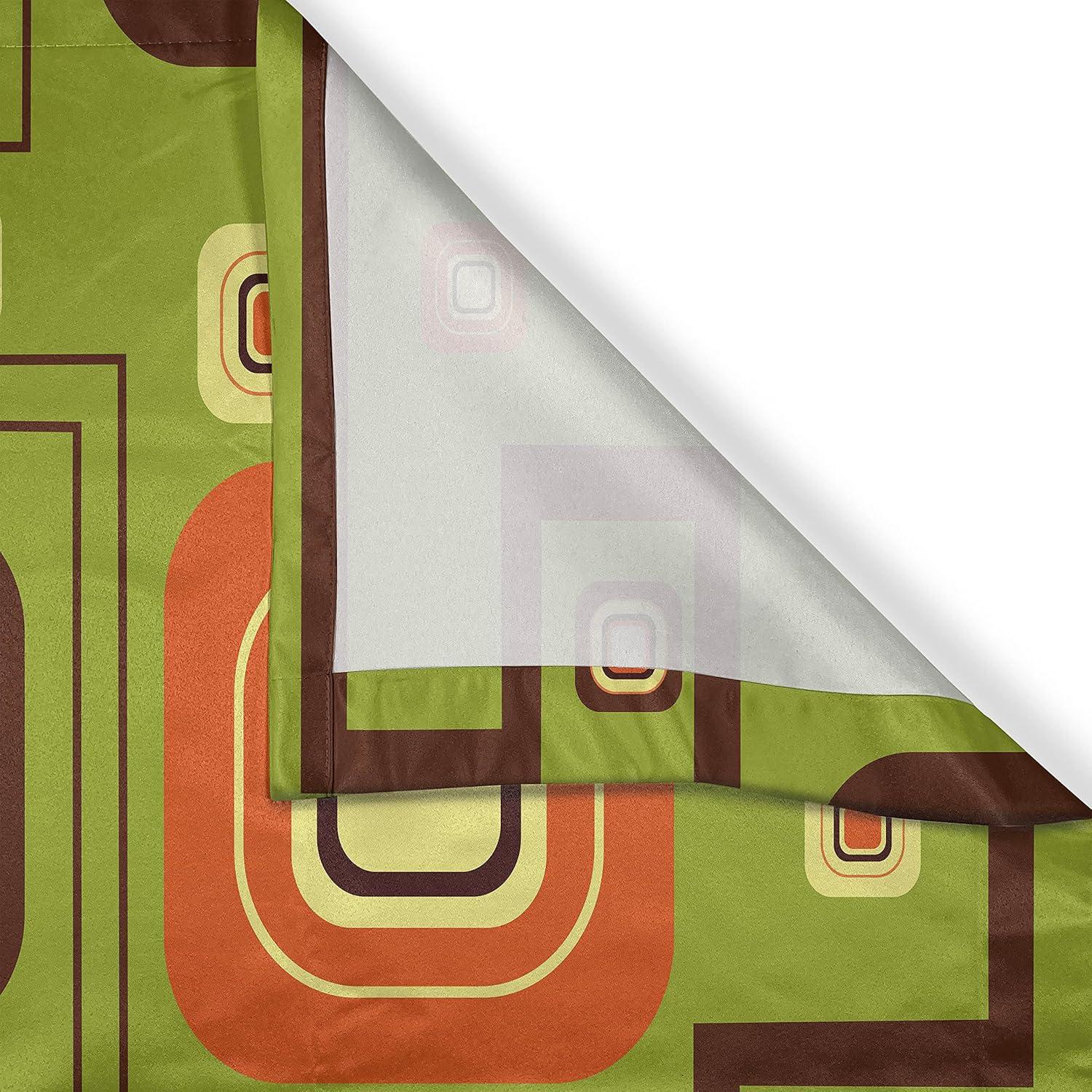 imageAmbesonne Red Kitchen Curtains Cartoon Style Motorcycle Bike Illustration on The White Background Design Print Window Drapes 2 Panel Set for Kitchen Cafe Decor 55 X 39 Black RubyGreen Fern
