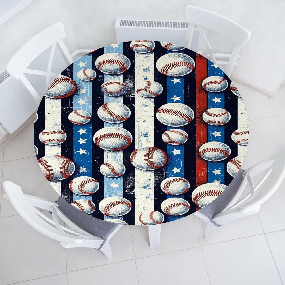 imageAmbesonne Ice Cream Fitted Round Tablecloth Delicate Pattern of Colorful Design Dots and Hearts on Plain Back Cartoon All Around Elastic Fabric Table Cover 40 44 Diameter Pink Blue ApricotSea Blue Off White Red
