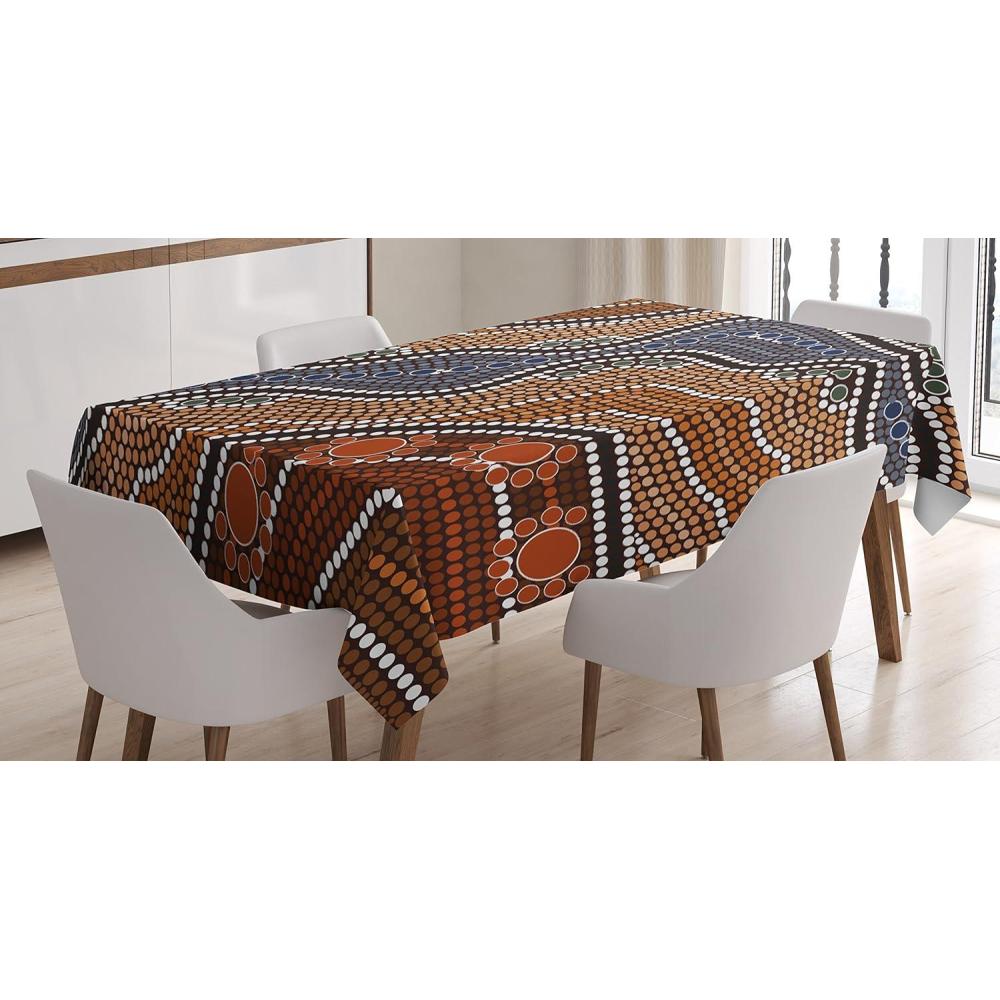 imageAmbesonne Love Tablecloth Pattern of Hearts and Romantic Wedding Theme Celebration Valentines Rectangular Table Cover for Dining Room Kitchen Decor 60 X 84 Pink WhiteOrange Brown