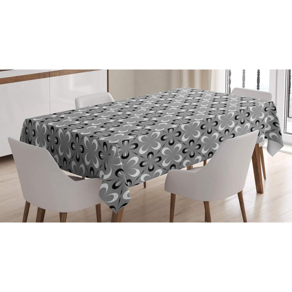 imageAmbesonne Love Tablecloth Pattern of Hearts and Romantic Wedding Theme Celebration Valentines Rectangular Table Cover for Dining Room Kitchen Decor 60 X 84 Pink WhiteBlack White