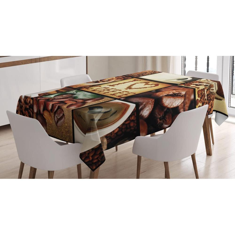 imageAmbesonne Love Tablecloth Pattern of Hearts and Romantic Wedding Theme Celebration Valentines Rectangular Table Cover for Dining Room Kitchen Decor 60 X 84 Pink WhiteWhite Brown