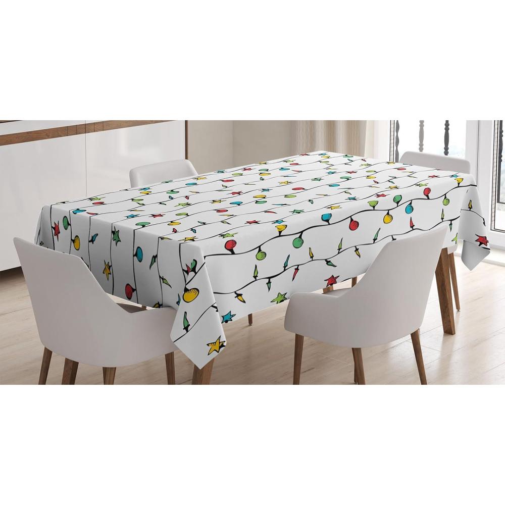 imageAmbesonne Love Tablecloth Pattern of Hearts and Romantic Wedding Theme Celebration Valentines Rectangular Table Cover for Dining Room Kitchen Decor 60 X 84 Pink WhiteGreen Red