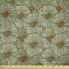 Ambesonne Boxer Dog Fabric by The Yard, Cartoon Purebred Dogs Paw Prints and Bones, Microfiber Fabric for Arts and Crafts Textiles & Decor, 1 Yard, Brown Caramel(Orange Marigold)