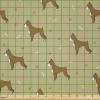 Ambesonne Boxer Dog Fabric by The Yard, Cartoon Purebred Dogs Paw Prints and Bones, Microfiber Fabric for Arts and Crafts Textiles & Decor, 1 Yard, Brown Caramel(Brown Caramel)