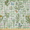 Ambesonne Boxer Dog Fabric by The Yard, Cartoon Purebred Dogs Paw Prints and Bones, Microfiber Fabric for Arts and Crafts Textiles & Decor, 1 Yard, Brown Caramel(Beige Reseda Green Pink Blue)