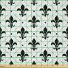 Ambesonne Boxer Dog Fabric by The Yard, Cartoon Purebred Dogs Paw Prints and Bones, Microfiber Fabric for Arts and Crafts Textiles & Decor, 1 Yard, Brown Caramel(Charcoal)