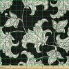 Ambesonne Boxer Dog Fabric by The Yard, Cartoon Purebred Dogs Paw Prints and Bones, Microfiber Fabric for Arts and Crafts Textiles & Decor, 1 Yard, Brown Caramel(Black Ivory)