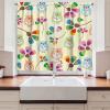 Ambesonne Cartoon Kitchen Curtains, Design Owls with Flowers Leaves Branches Design for Kid Nursery Room Landscape, Window Drapes 2 Panel Set for Kitchen Cafe Decor, 55″ x 39″, Pastel Beige