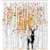 Ambesonne Cartoon Shower Curtain, Animal Map of The World for Cartoon Mountains Forests Happy Atlas, Cloth Fabric Bathroom Decor Set with Hooks, 69″ W x 84″ L, Yellow Green and Pale Blue(Orange Green and White)