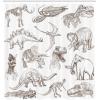 Ambesonne Cartoon Shower Curtain, Animal Map of The World for Cartoon Mountains Forests Happy Atlas, Cloth Fabric Bathroom Decor Set with Hooks, 69″ W x 84″ L, Yellow Green and Pale Blue(Dark Brown)