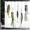 Ambesonne Cartoon Shower Curtain, Animal Map of The World for Cartoon Mountains Forests Happy Atlas, Cloth Fabric Bathroom Decor Set with Hooks, 69″ W x 84″ L, Yellow Green and Pale Blue(Multicolor White)