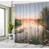 Ambesonne Cartoon Shower Curtain, Animal Map of The World for Cartoon Mountains Forests Happy Atlas, Cloth Fabric Bathroom Decor Set with Hooks, 69″ W x 84″ L, Yellow Green and Pale Blue(Pale Blue Pale Pink)