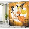 Ambesonne Cartoon Shower Curtain, Animal Map of The World for Cartoon Mountains Forests Happy Atlas, Cloth Fabric Bathroom Decor Set with Hooks, 69″ W x 84″ L, Yellow Green and Pale Blue(Orange and Black)