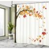 Ambesonne Cartoon Shower Curtain, Animal Map of The World for Cartoon Mountains Forests Happy Atlas, Cloth Fabric Bathroom Decor Set with Hooks, 69″ W x 84″ L, Yellow Green and Pale Blue(Brown Orange)