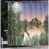 Ambesonne Cartoon Shower Curtain, Animal Map of The World for Cartoon Mountains Forests Happy Atlas, Cloth Fabric Bathroom Decor Set with Hooks, 69″ W x 84″ L, Yellow Green and Pale Blue(Peach Green Blue)