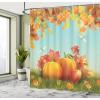 Ambesonne Cartoon Shower Curtain, Animal Map of The World for Cartoon Mountains Forests Happy Atlas, Cloth Fabric Bathroom Decor Set with Hooks, 69″ W x 84″ L, Yellow Green and Pale Blue(Orange Vermilion)