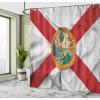 Ambesonne Cartoon Shower Curtain, Forest Secret Swing Old Tree Curly Half Moon Shaped Lamps Butterflies Print, Cloth Fabric Bathroom Decor Set with Hooks, 69″ W x 75″ L, Brown Khaki(Red White Multicolor)