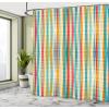 Ambesonne Cartoon Shower Curtain, Forest Secret Swing Old Tree Curly Half Moon Shaped Lamps Butterflies Print, Cloth Fabric Bathroom Decor Set with Hooks, 69″ W x 75″ L, Brown Khaki(Marigold Peach)