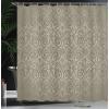Ambesonne Cartoon Shower Curtain, Forest Secret Swing Old Tree Curly Half Moon Shaped Lamps Butterflies Print, Cloth Fabric Bathroom Decor Set with Hooks, 69″ W x 75″ L, Brown Khaki(Dusk Umber)