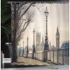 Ambesonne Cartoon Shower Curtain, Tale Castle Scenery in Floral Garden Girls Fantasy Picture, Cloth Fabric Bathroom Decor Set with Hooks, 69″ W x 70″ L, Pink Blue(Ivory Grey)