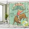 Ambesonne Cartoon Shower Curtain, Tale Castle Scenery in Floral Garden Girls Fantasy Picture, Cloth Fabric Bathroom Decor Set with Hooks, 69″ W x 70″ L, Pink Blue(Teal Pink)